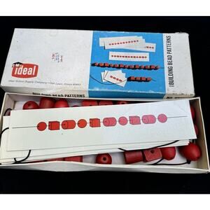 Vintage Boxed Set BUILDING BEAD PATTERNS Ideal School Supply Company No. 6040